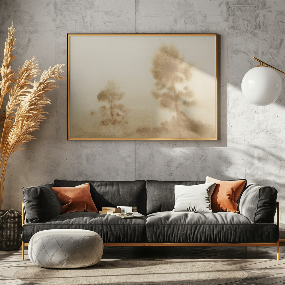 Nebelige Wiese | Leinwand