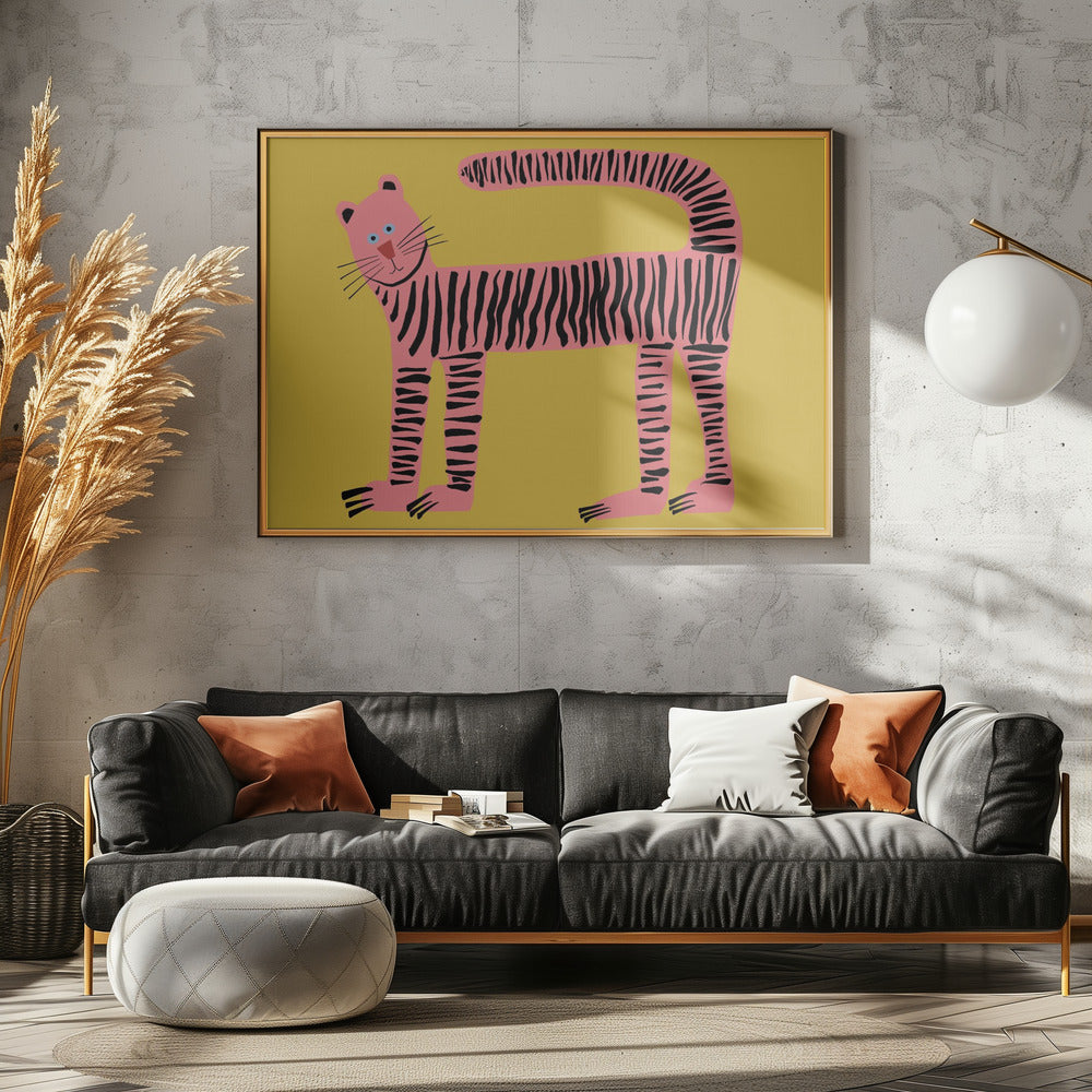 Tigerkatze gelb | Leinwand