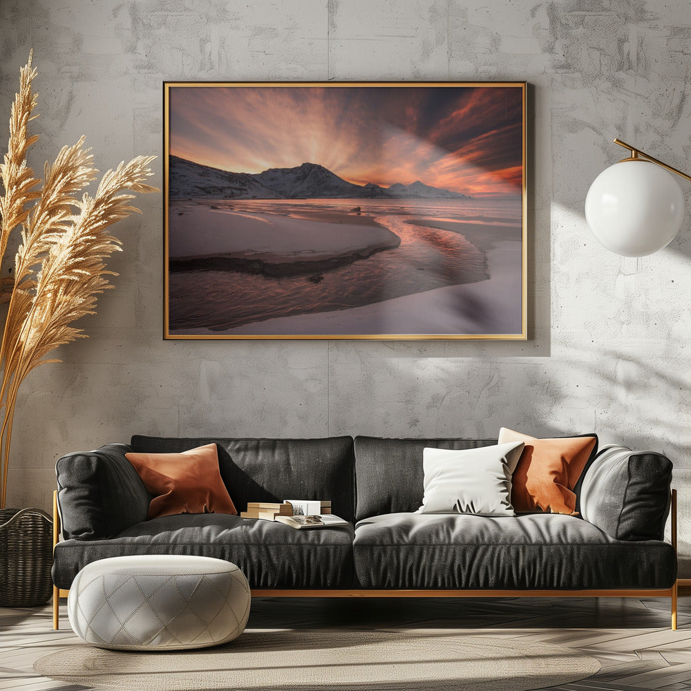 Goldener Sonnenuntergang | Poster