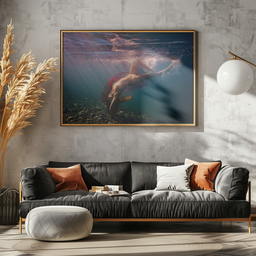 Tauchgänge in Strahlen | Poster