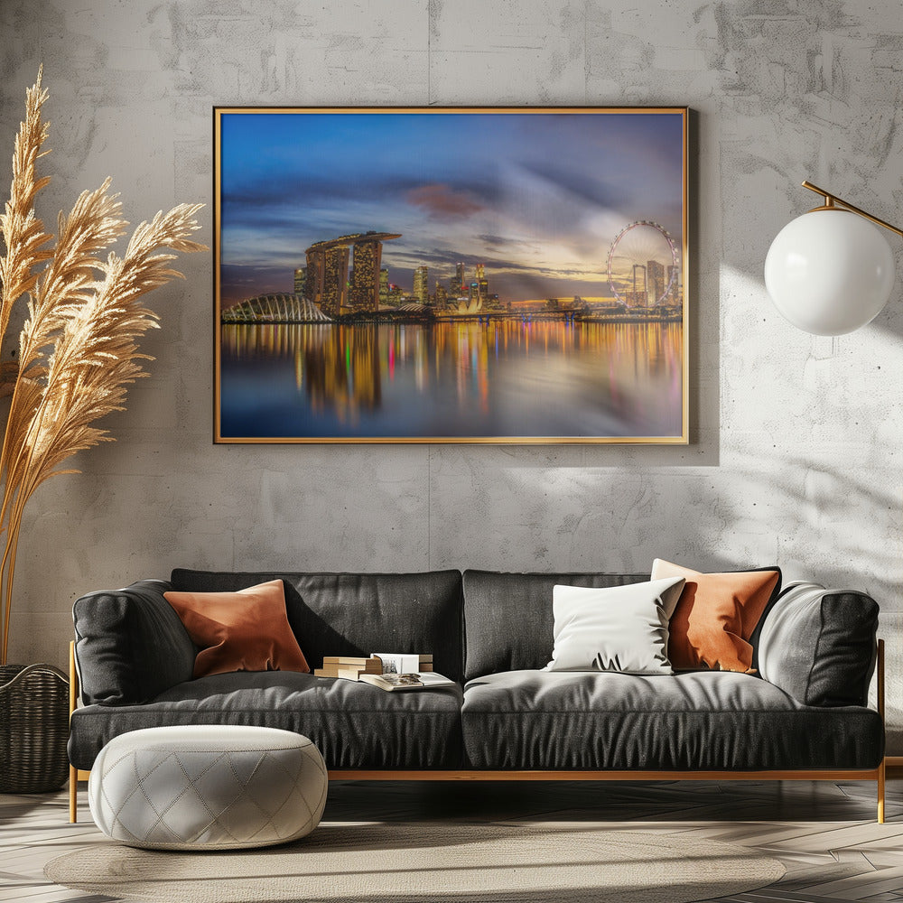 Sonnenuntergang an der Bucht | Leinwand