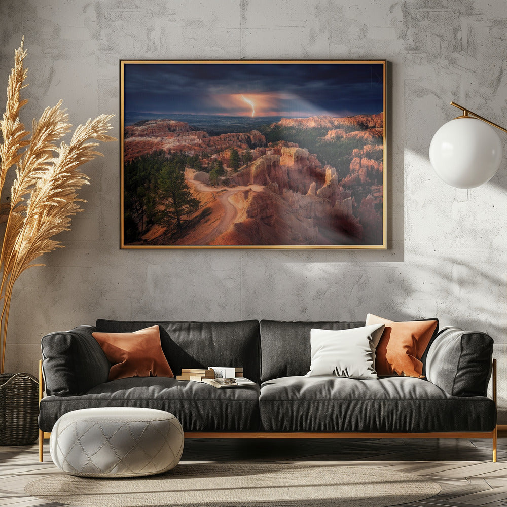Blitz über dem Bryce Canyon | Poster