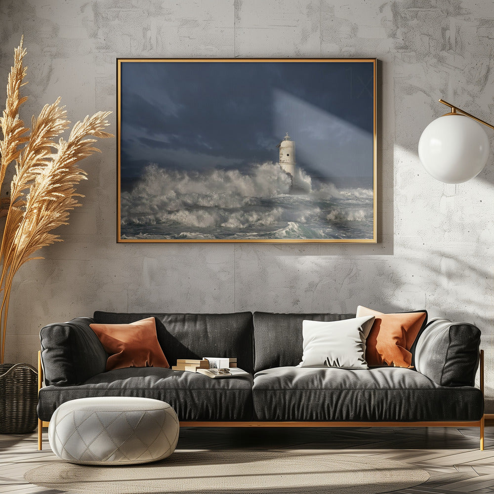 Faro di Mangiabarche (Calasetta-Sardegna) | Leinwand