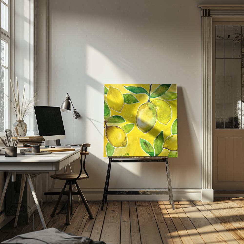 Gelbe Zitronen | Leinwand