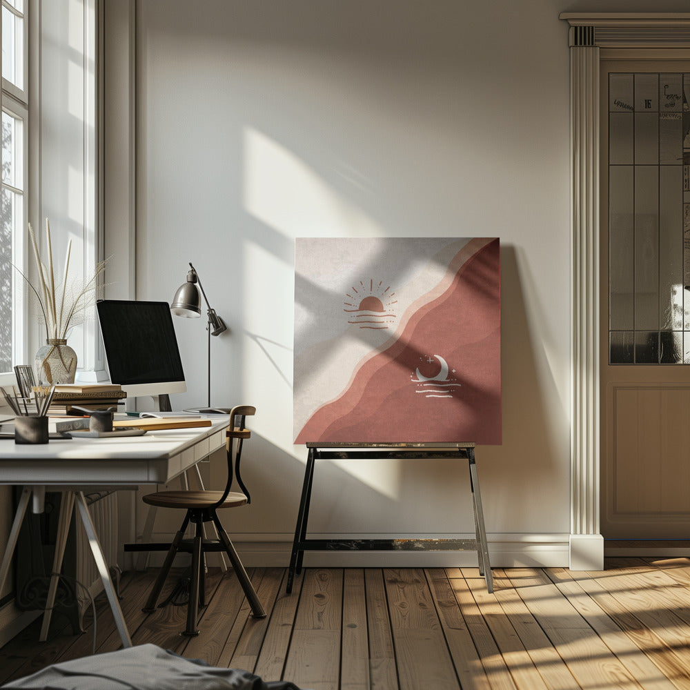 Tag- und Nachtharmonie | Leinwand
