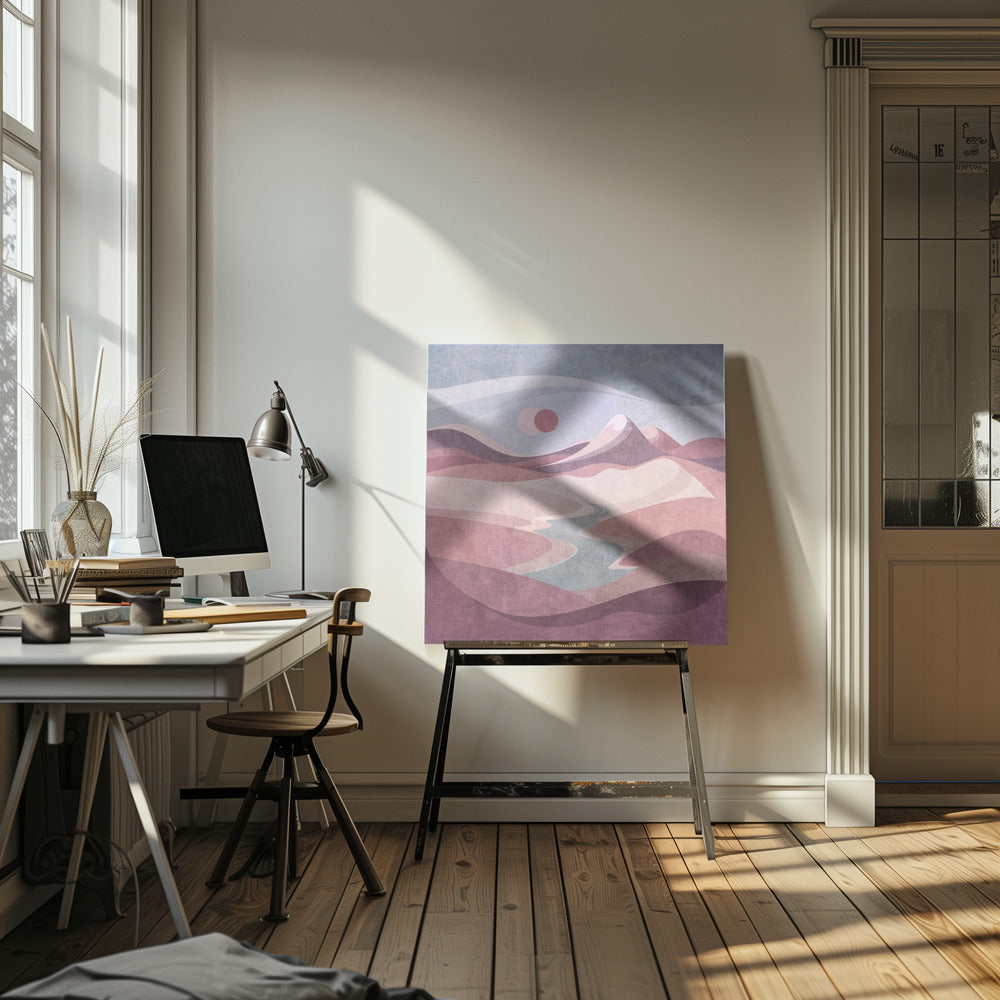 Blush Horizon Vista | Leinwand