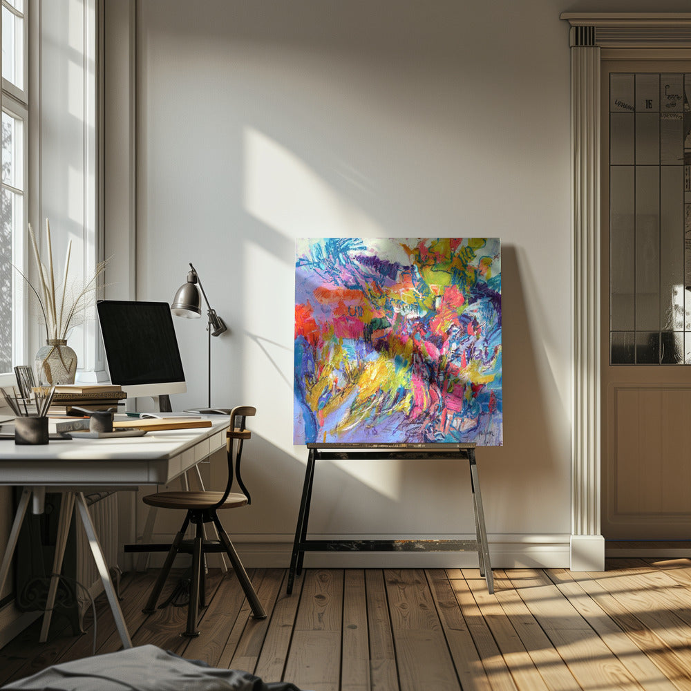 Expressionistisches farbenfrohes Abstraktes | Leinwand
