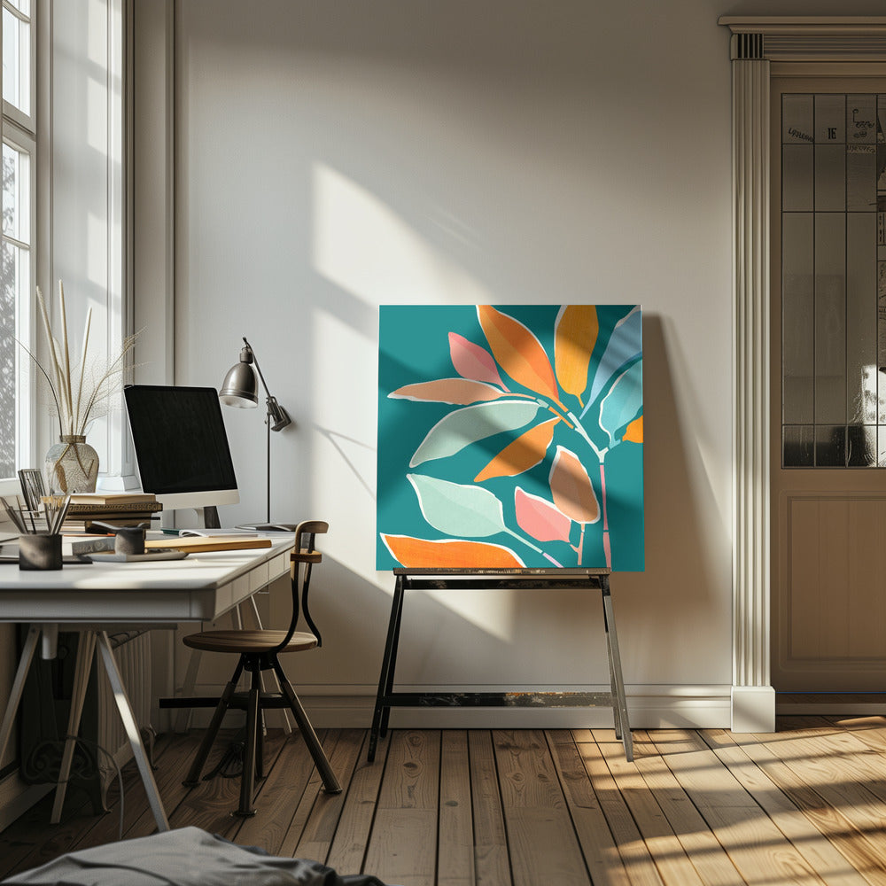 Magischer Regenbogenwald | Leinwand