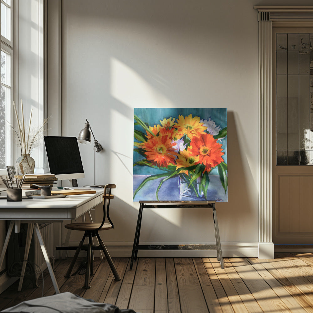 Blumen in Vase | Leinwand