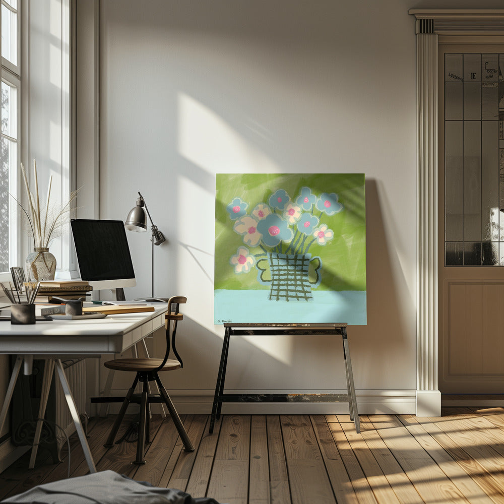 Blaue Blumen | Leinwand