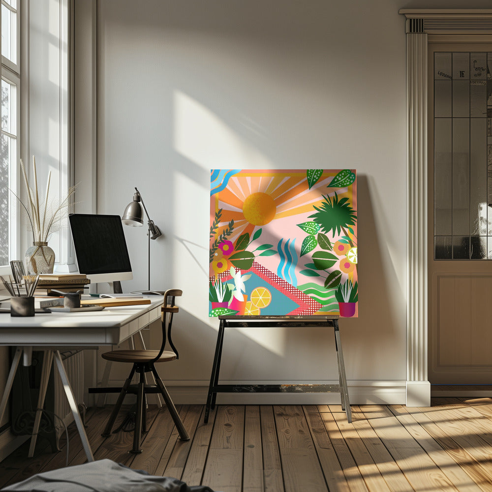 Tropisches Hygge | Leinwand