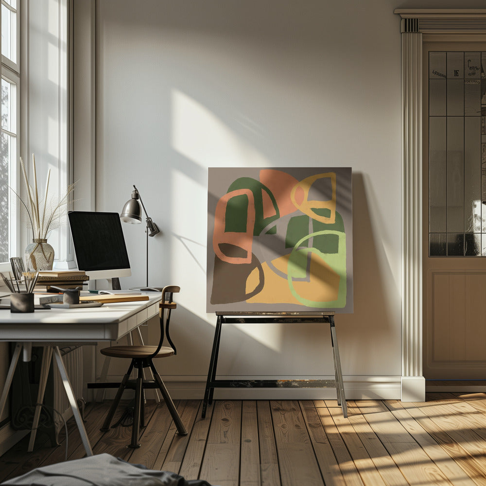 Abstrakte Muster in Erdfarben | Leinwand