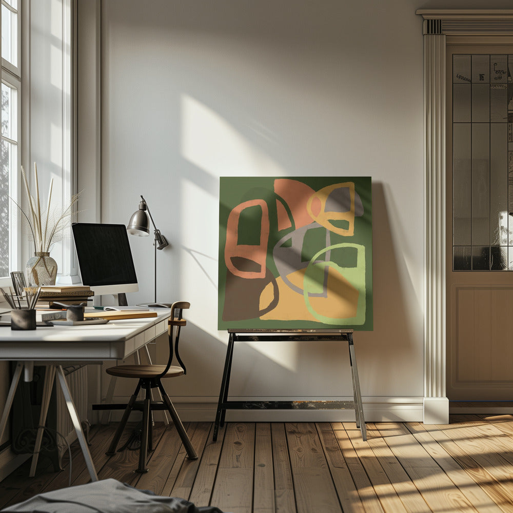 Abstrakte Muster in Erdfarben | Leinwand