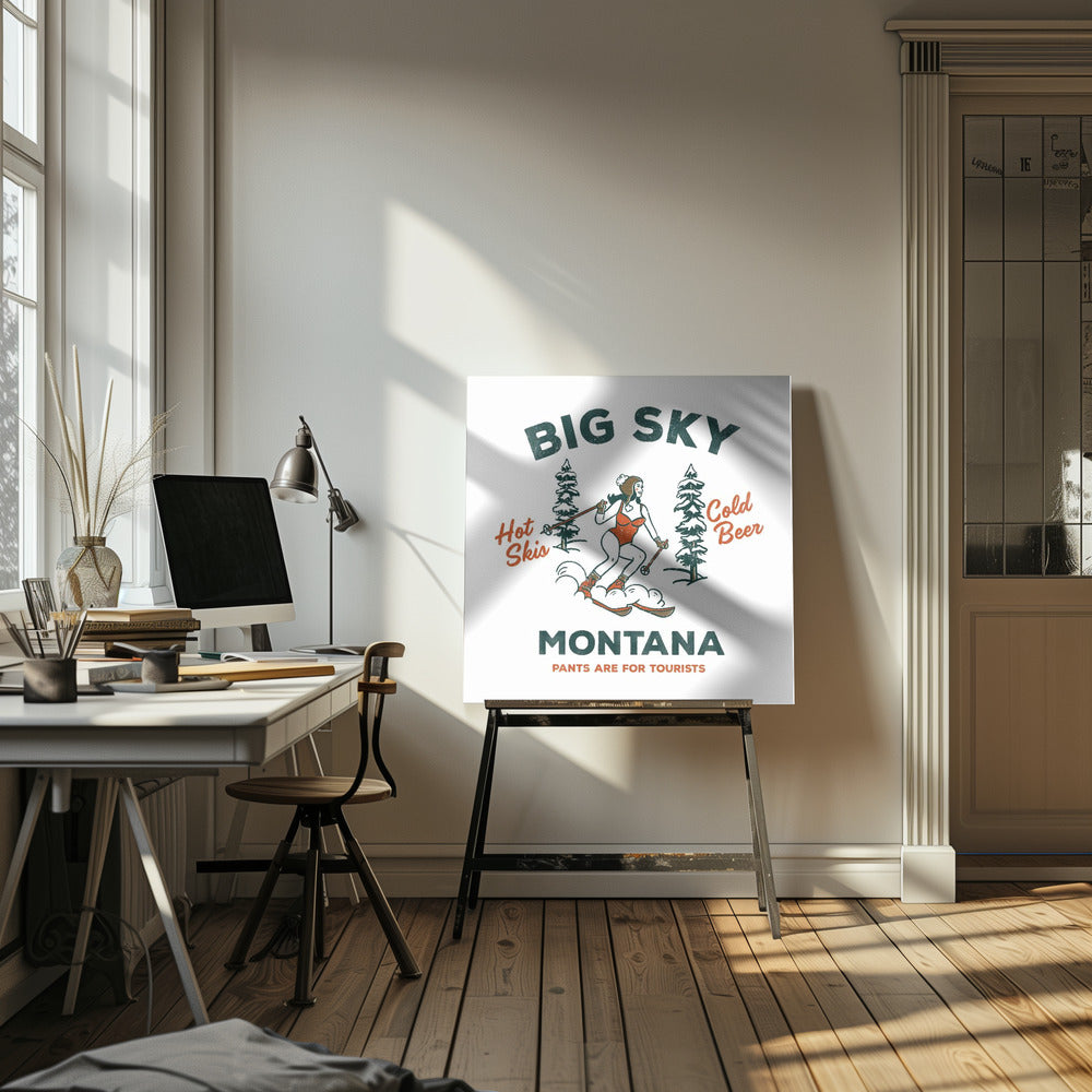 Ski Big Sky Montana: Hosen sind für Touristen | Leinwand