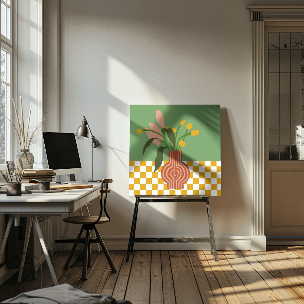 Vase mit Blumen | Leinwand