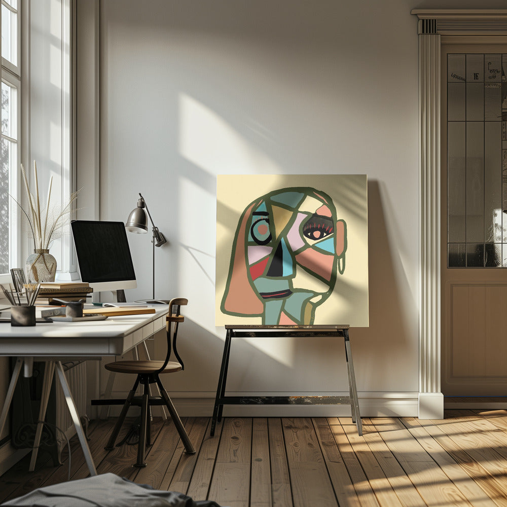 Abstraktes Gesicht | Leinwand