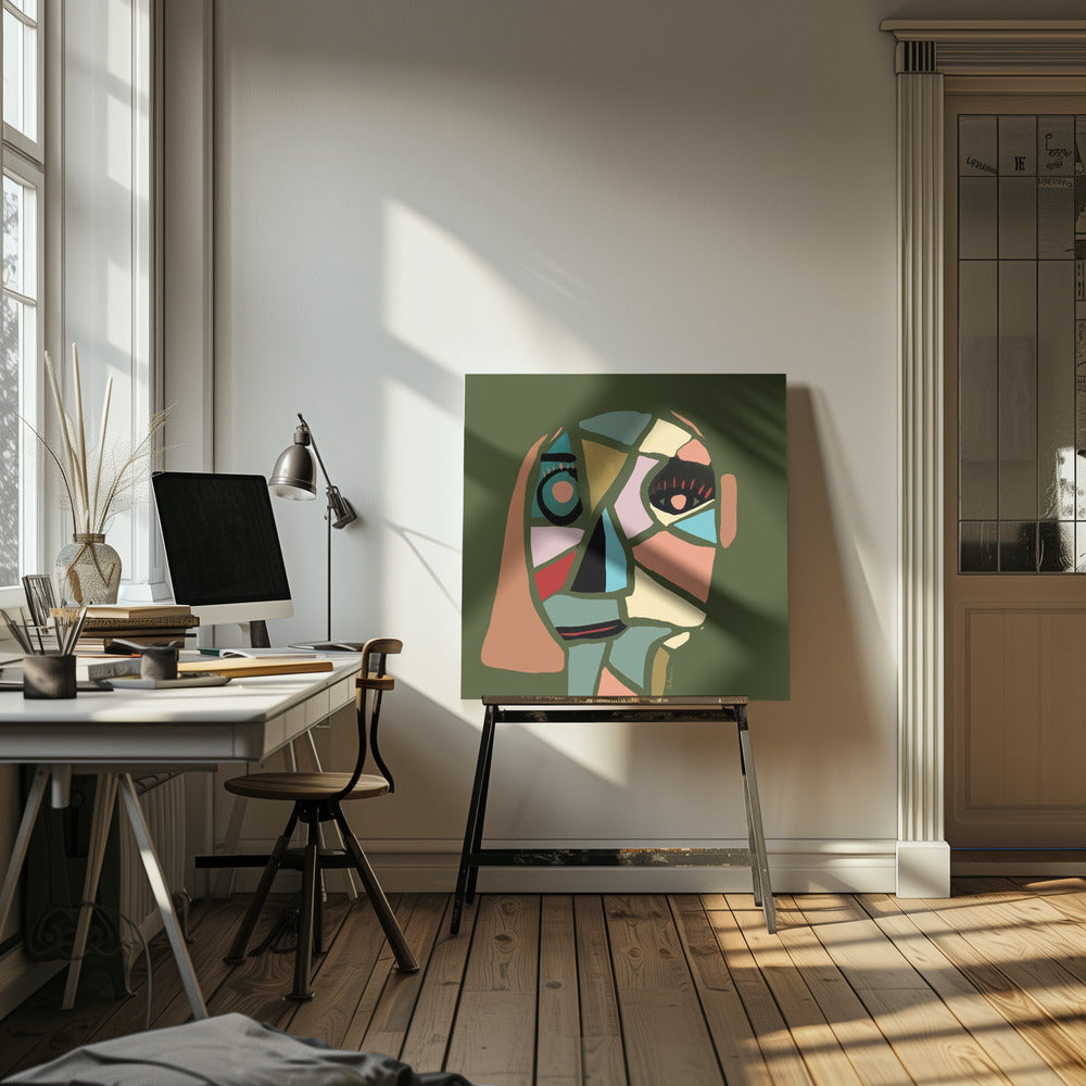 Abstraktes Gesicht | Leinwand