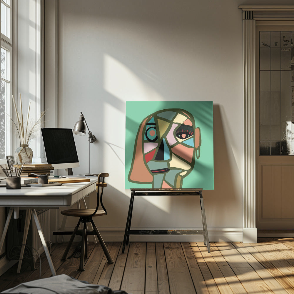 Abstraktes Gesicht | Leinwand