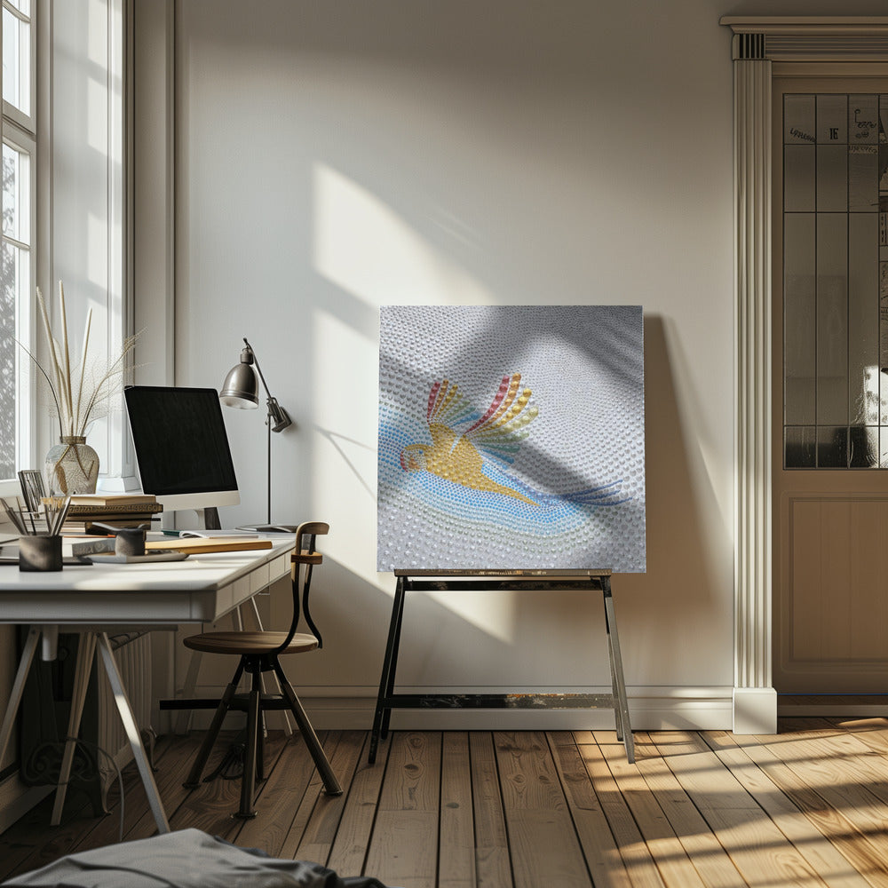 Regenbogenpapageiflug | Leinwand