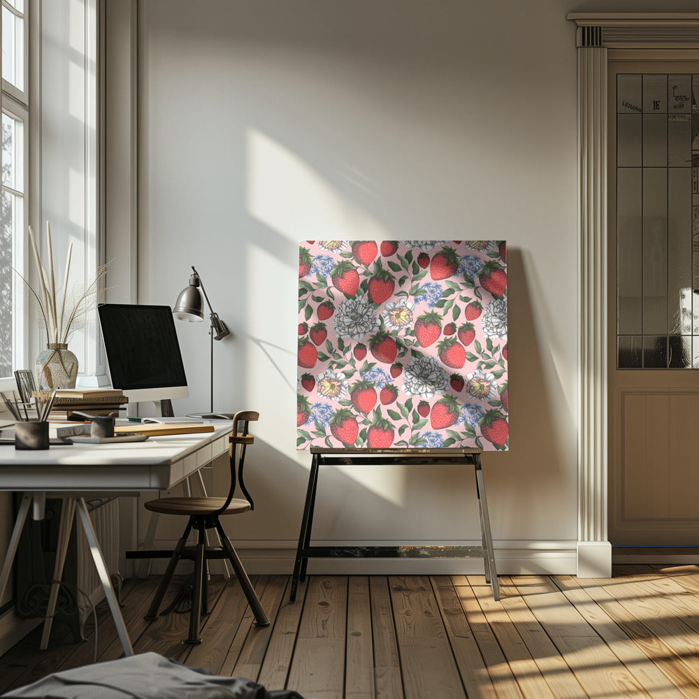 Beerenblüten-Leinwand | Leinwand