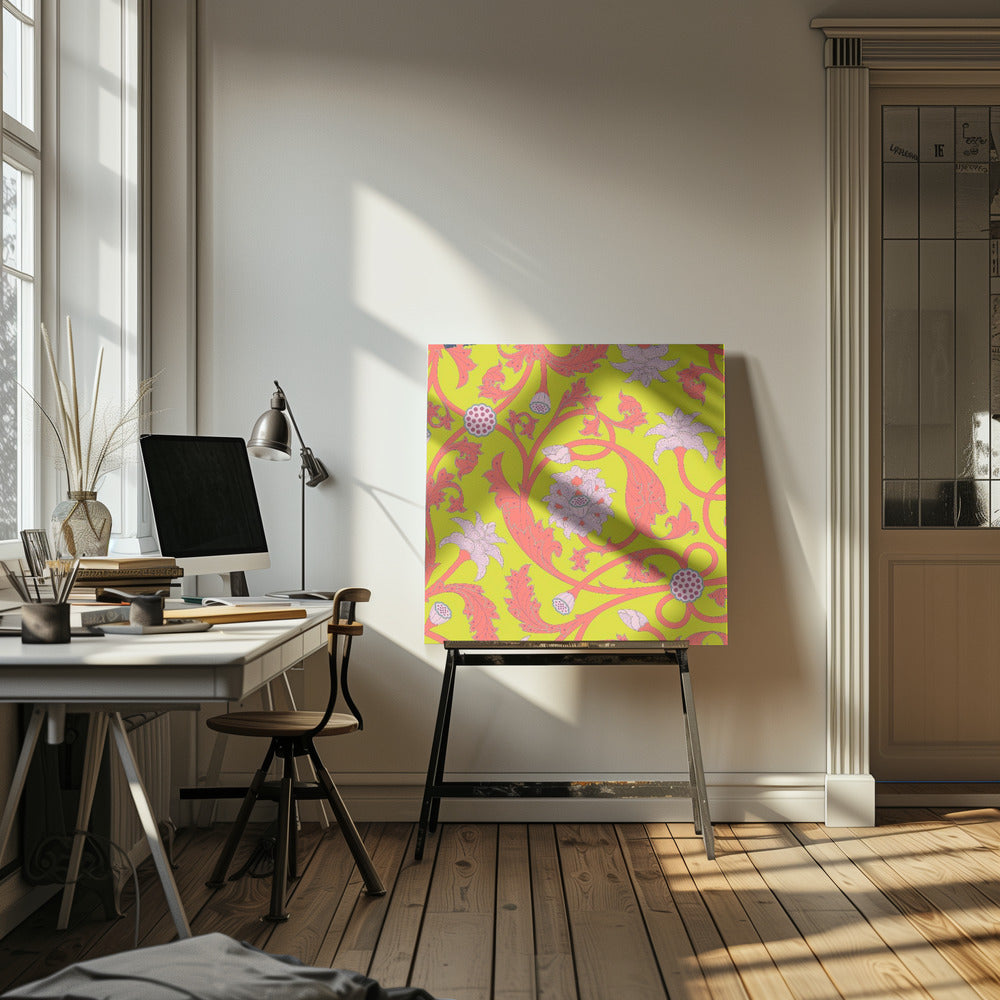 Florales, skurriles Labyrinth | Leinwand