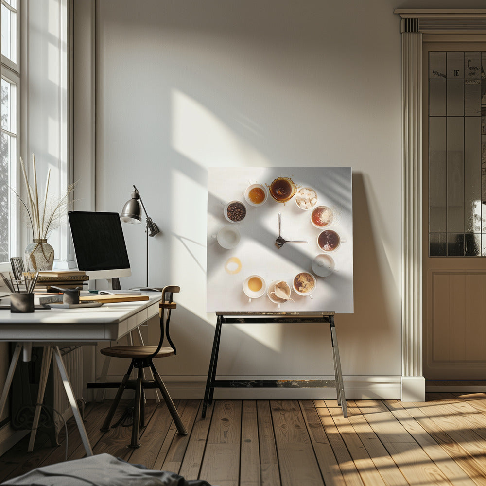 Es ist immer Kaffeezeit | Leinwand