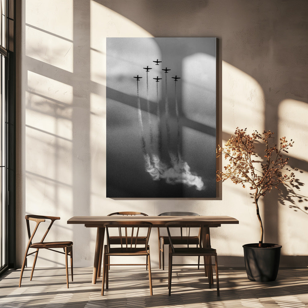 Sechs auf Wolke | Leinwand