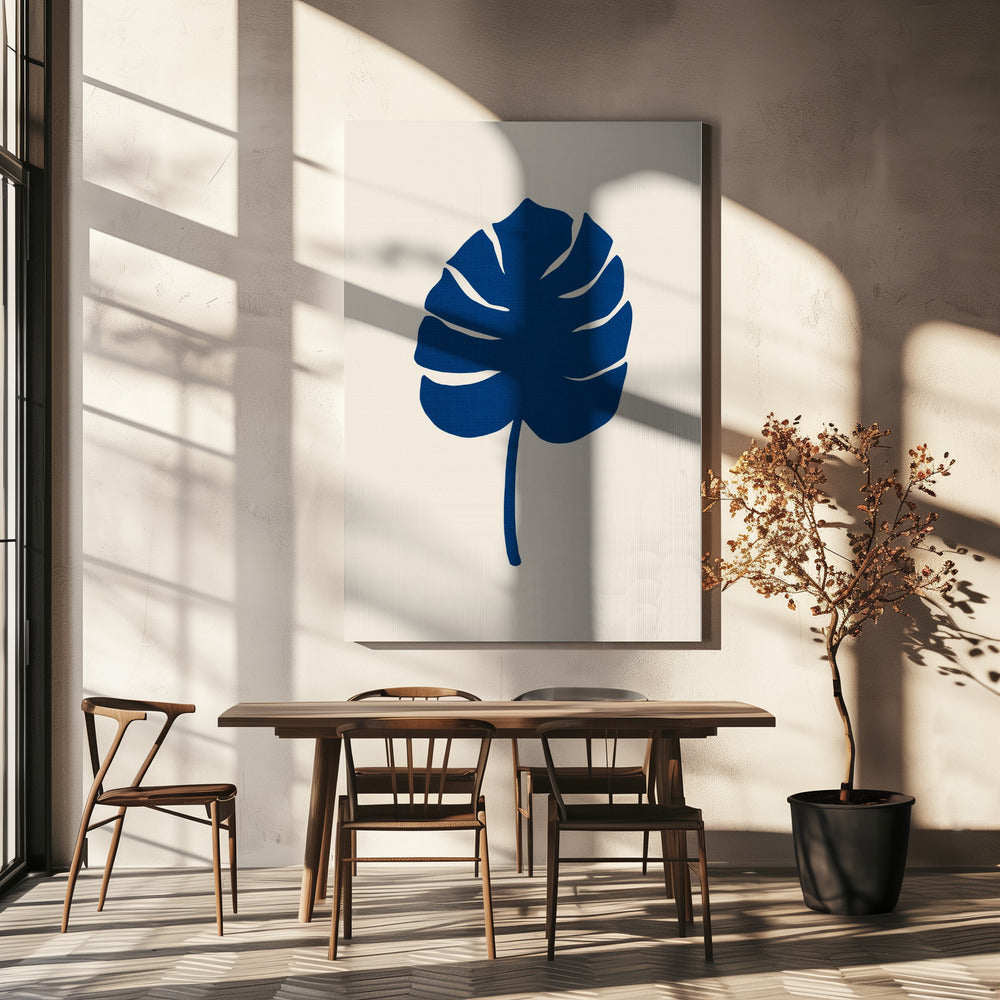 Monstera Canvas Blau | Leinwand