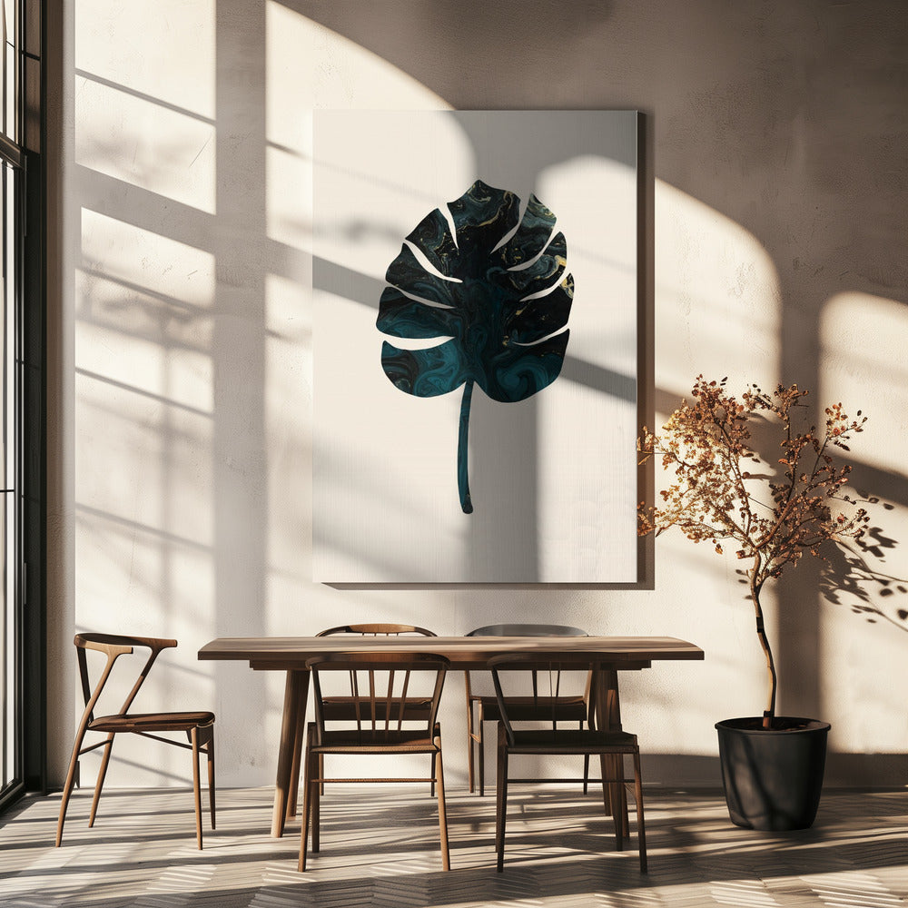 Monstera Marmorgrün | Leinwand