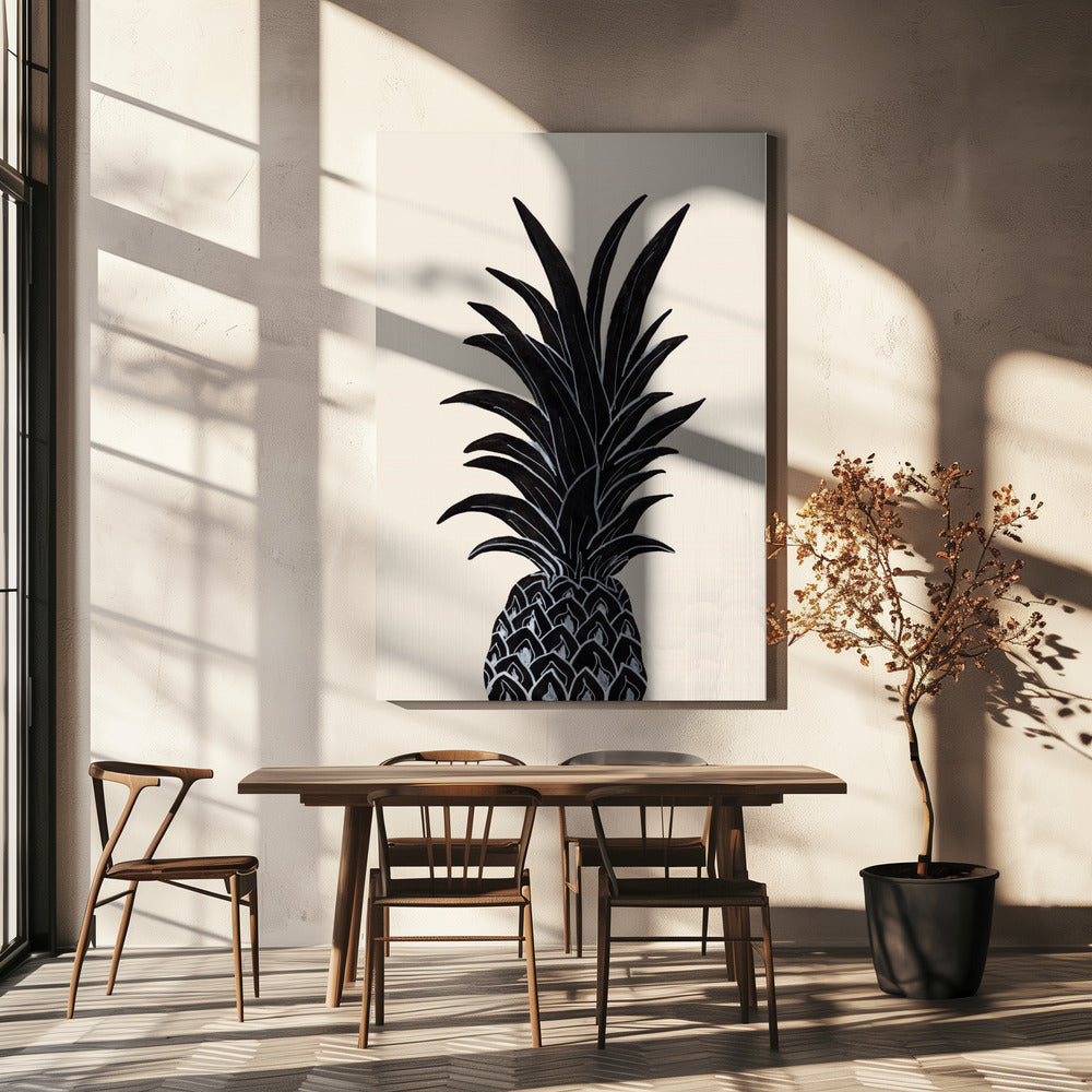 Schwarze Ananas | Leinwand