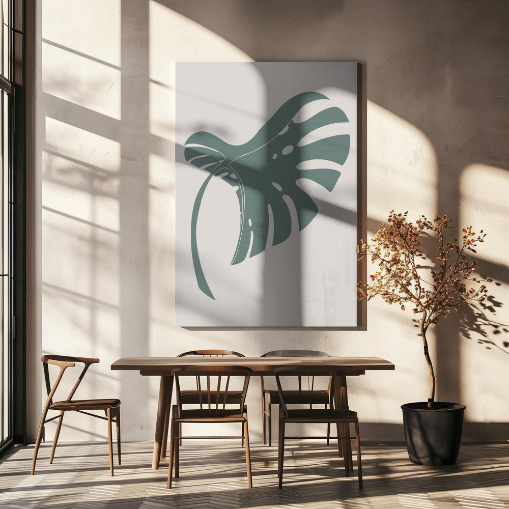 Monstera Bent Green | Leinwand