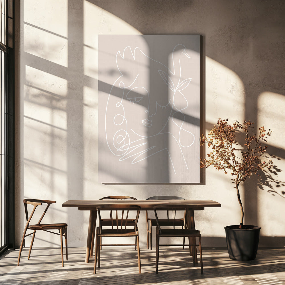 Der Schwan Beige | Leinwand