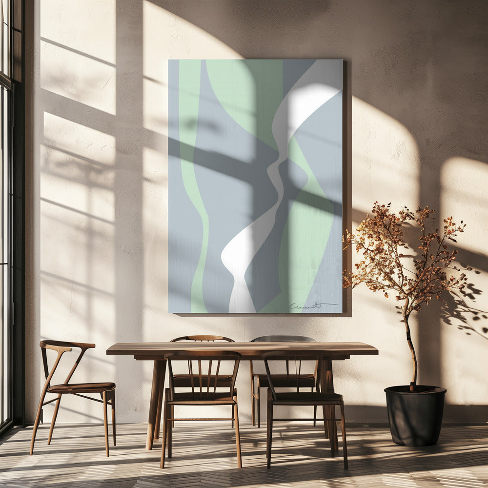 Wellenförmige Spuren | Leinwand