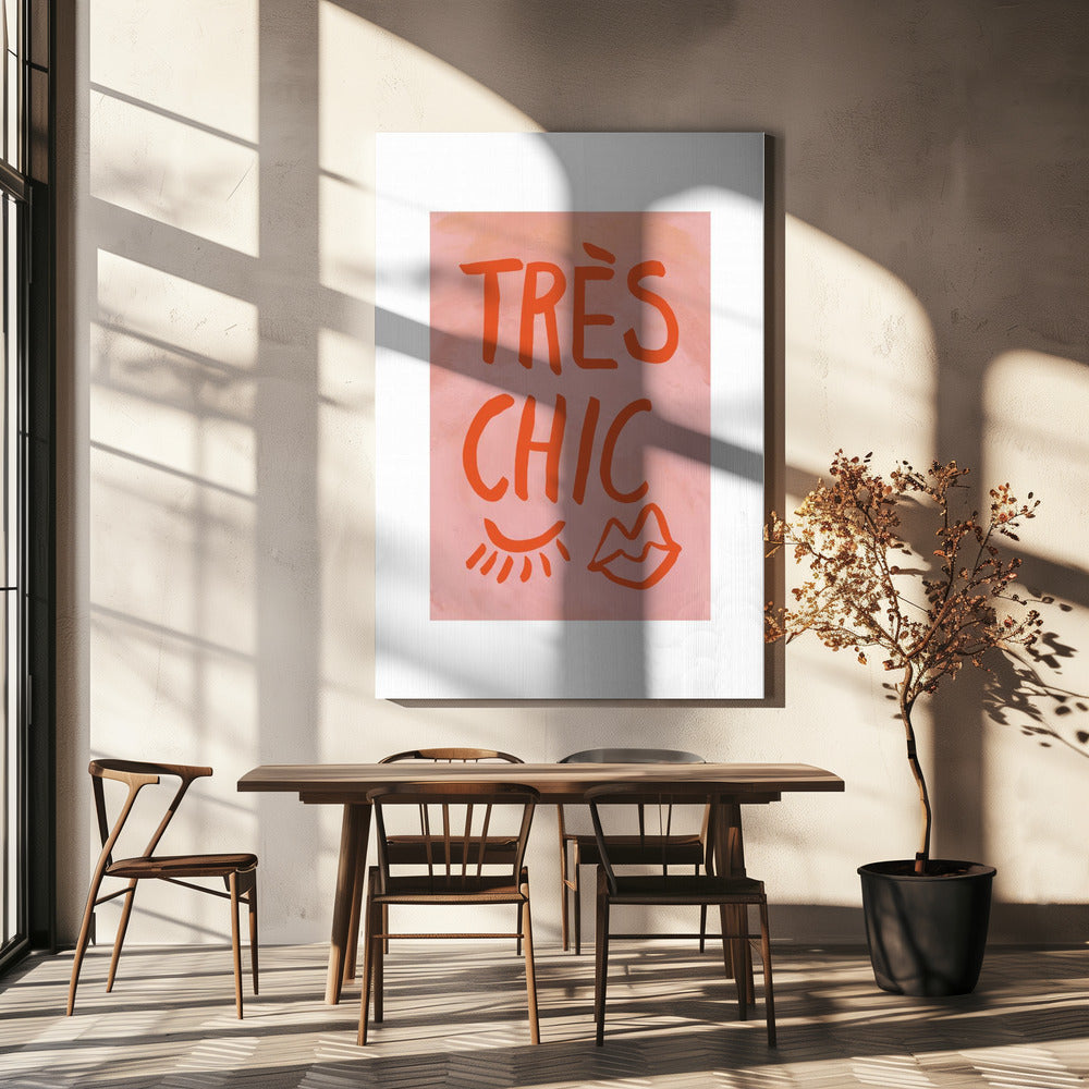 Très Chic rosa Rahmen | Leinwand