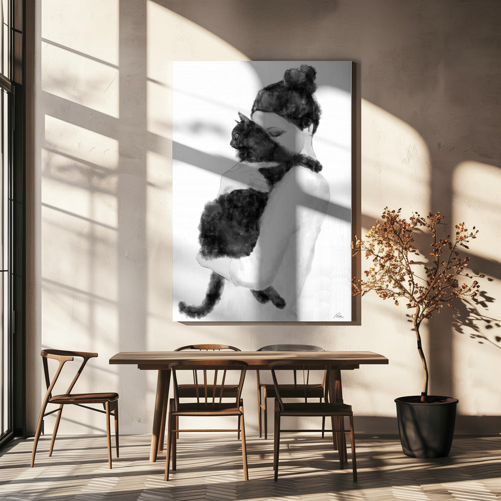 Katzenliebhaber | Leinwand