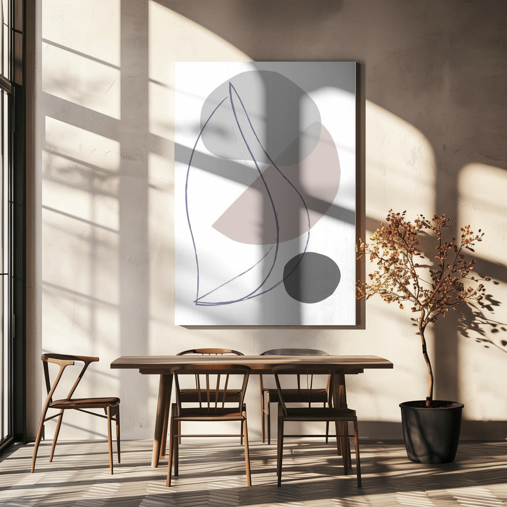 New Shapes Beige 01 | Leinwand