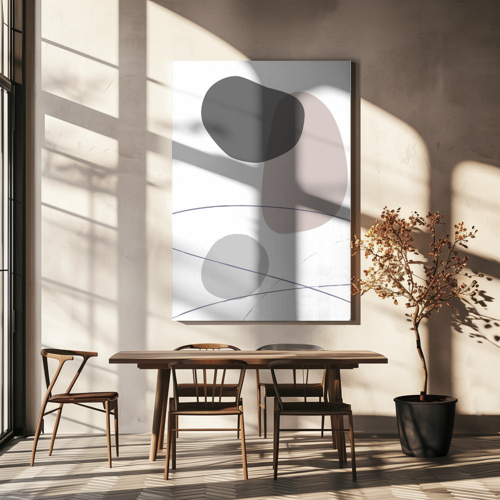 New Shapes Beige 03 | Leinwand