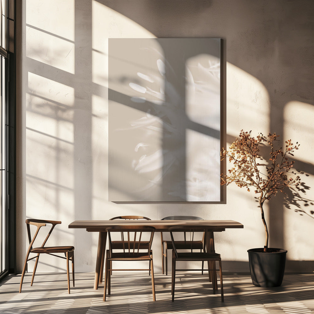 Blume Beige_1 | Leinwand