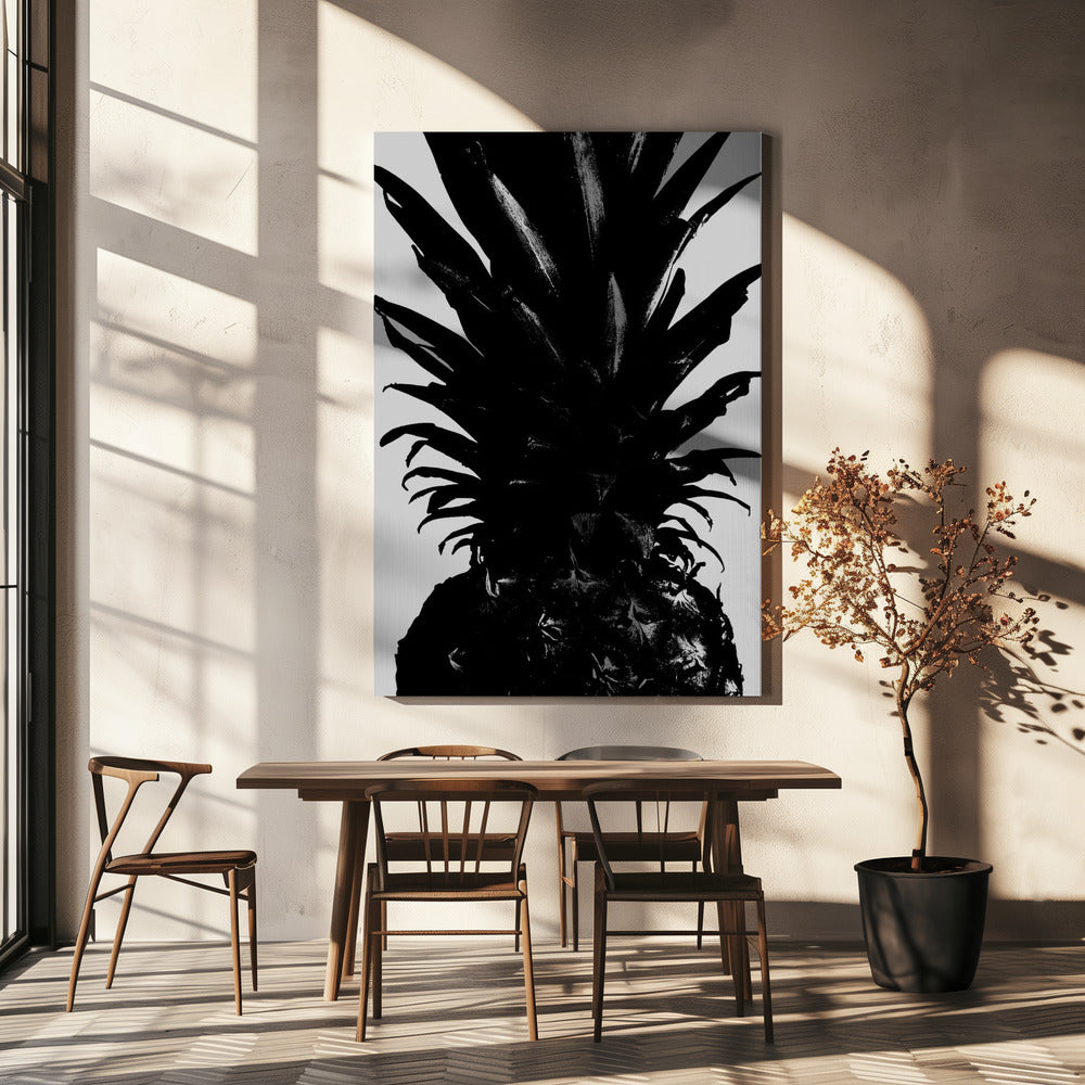 Ananas sw | Leinwand