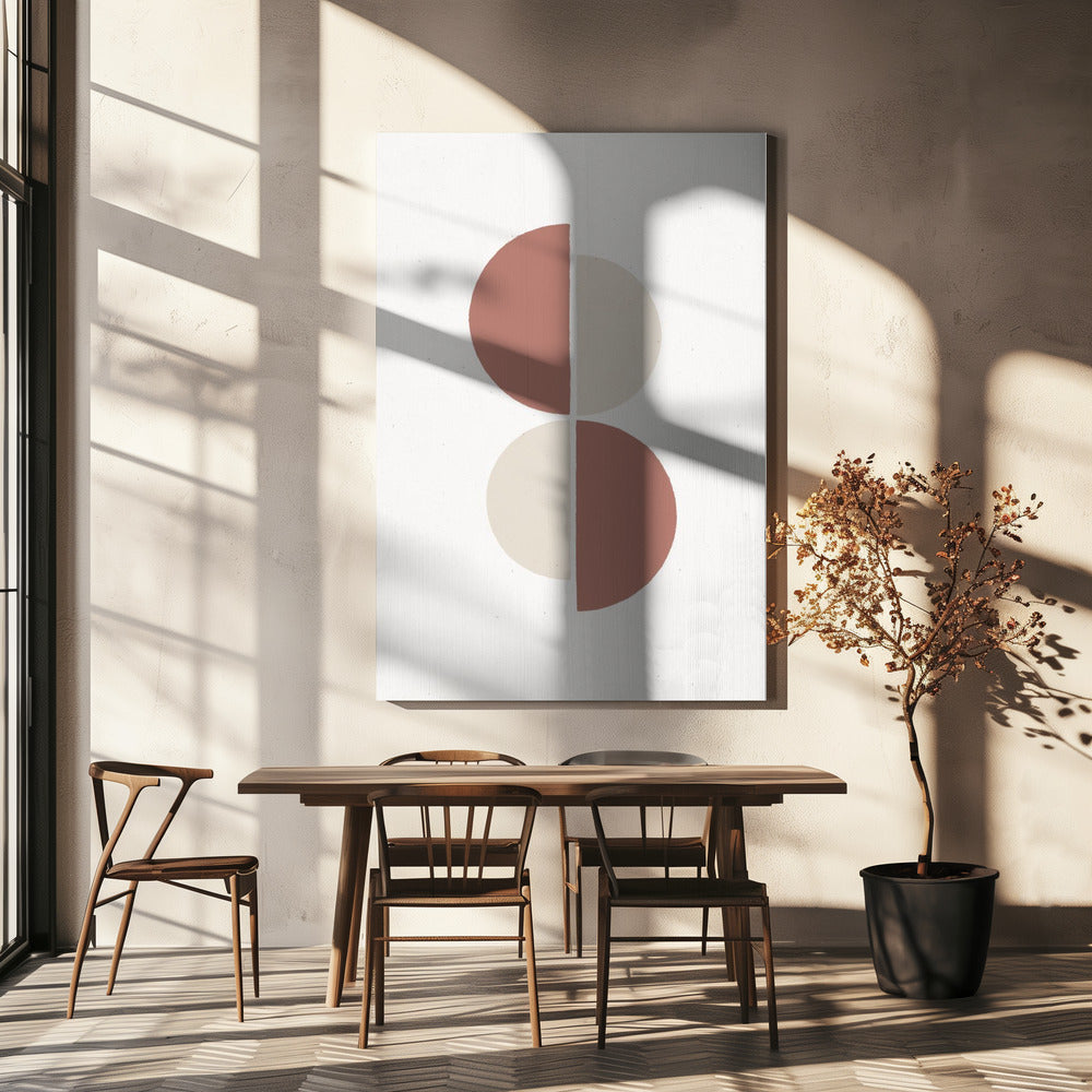 Geometrische Formen in Erdtönen | Leinwand