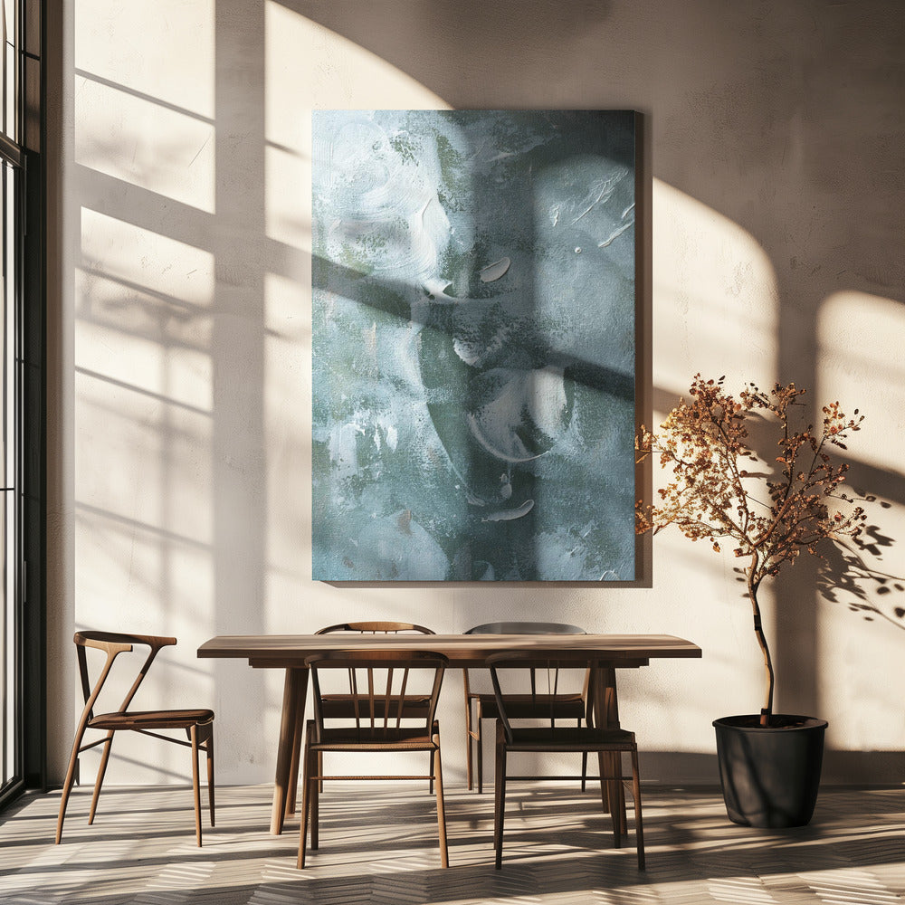 Grünes und weißes Acryl | Leinwand