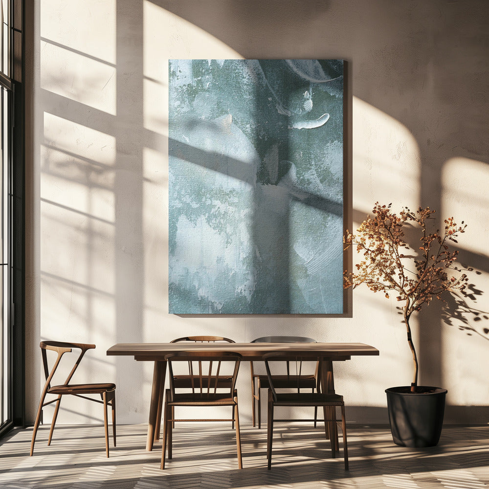 Grünes und weißes Acryl | Leinwand