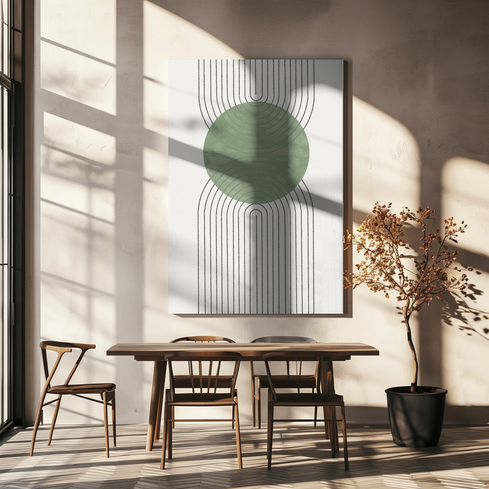 Grüner Harmoniefluss | Leinwand