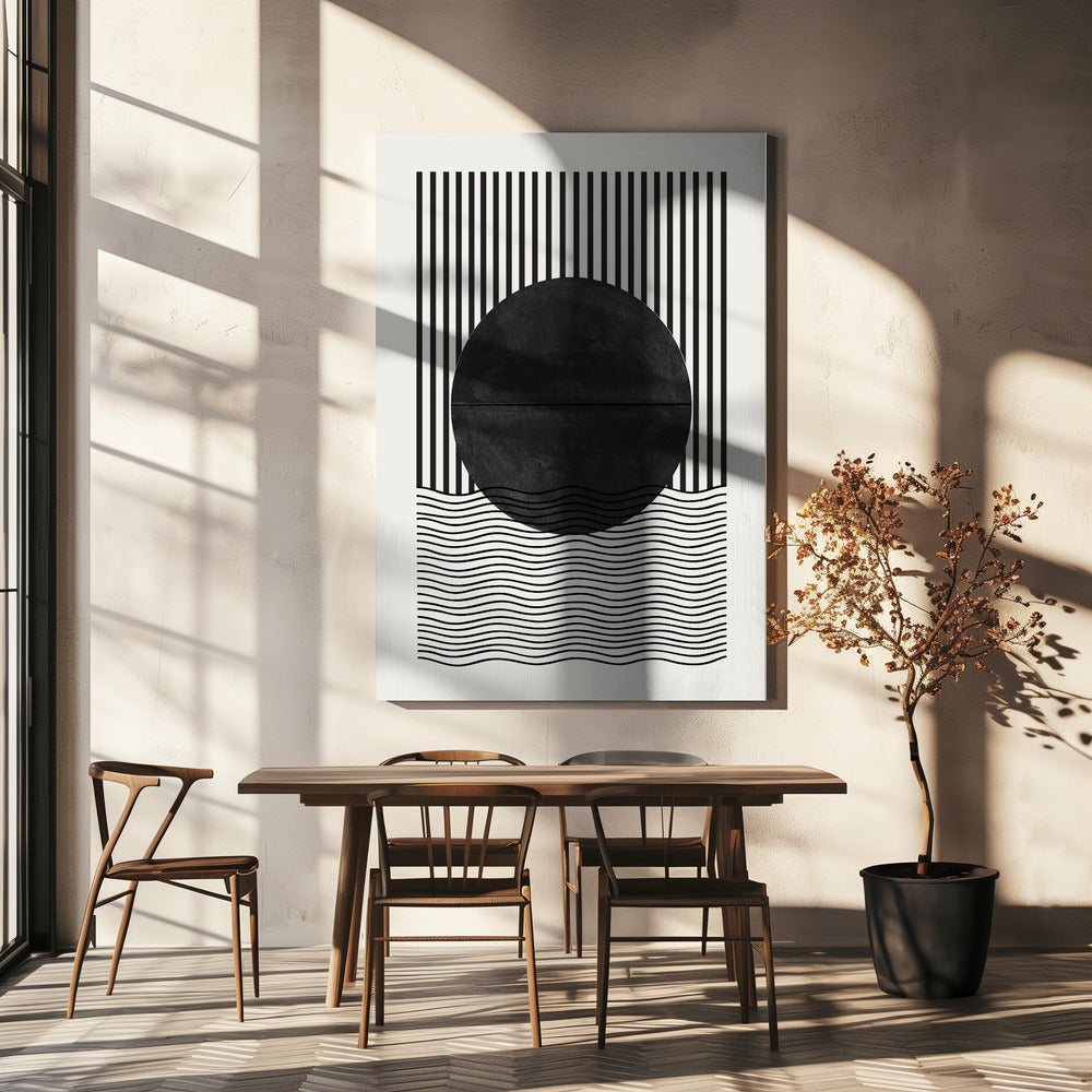Monochrome Sonnenfinsternis | Leinwand