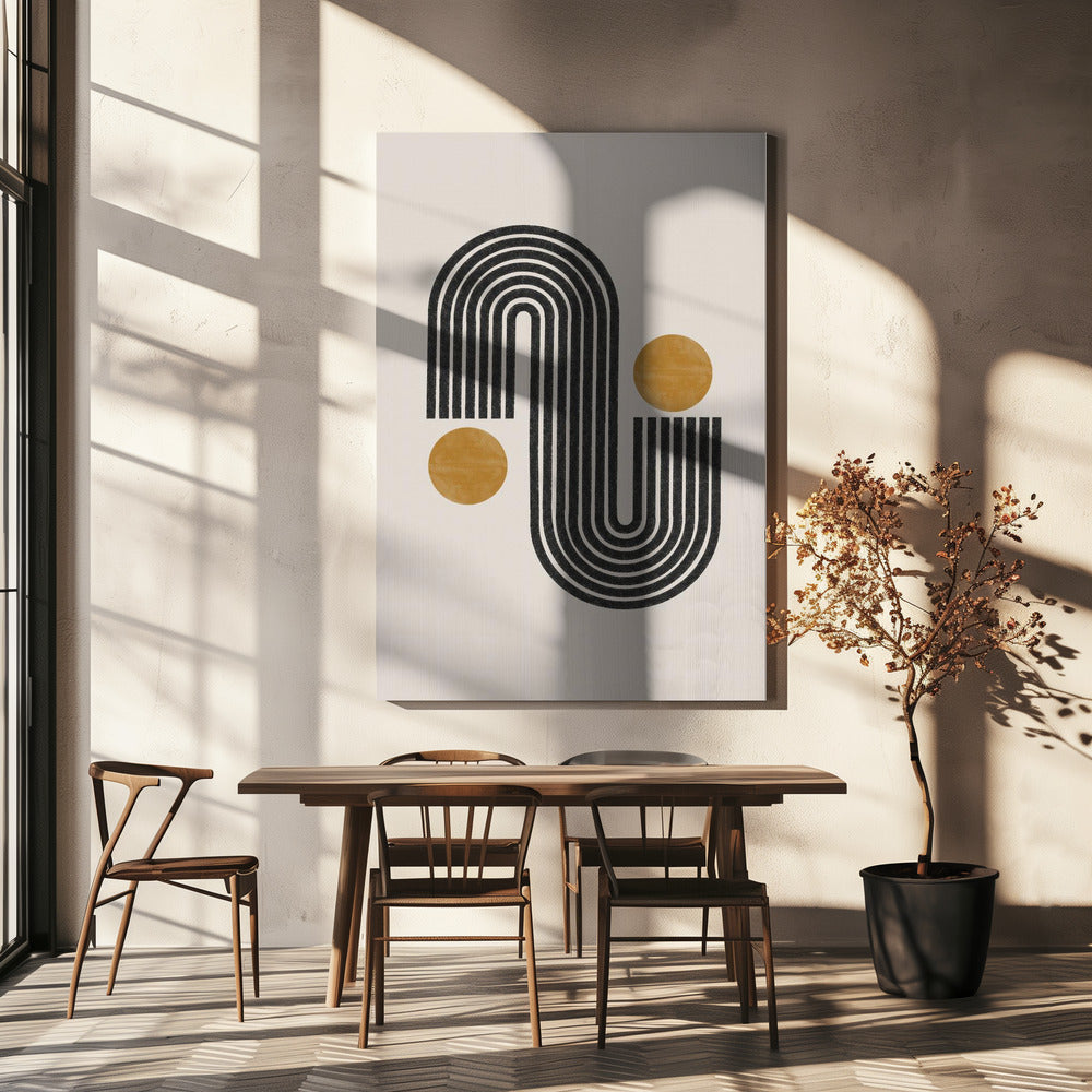 Harmonie geschwungener Linien | Leinwand