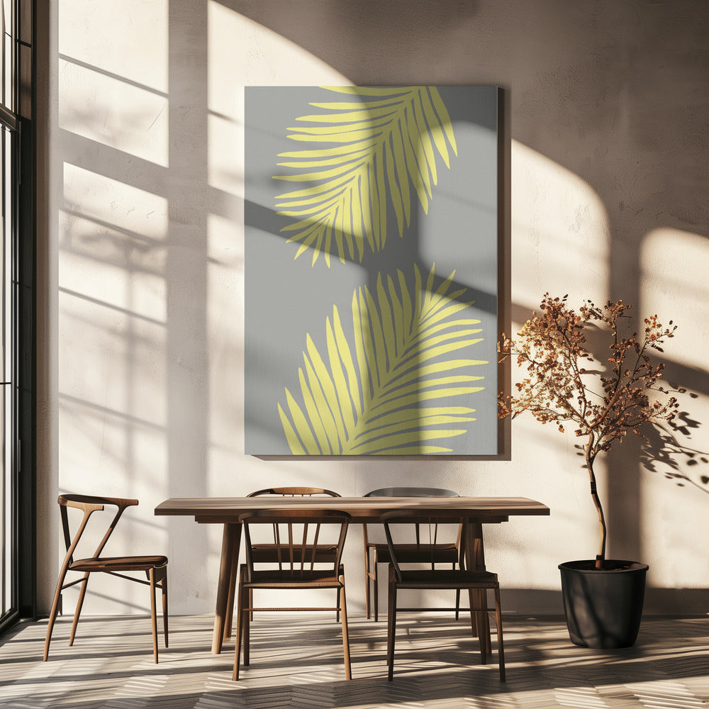 PALMBLATT 01 GELB | Leinwand