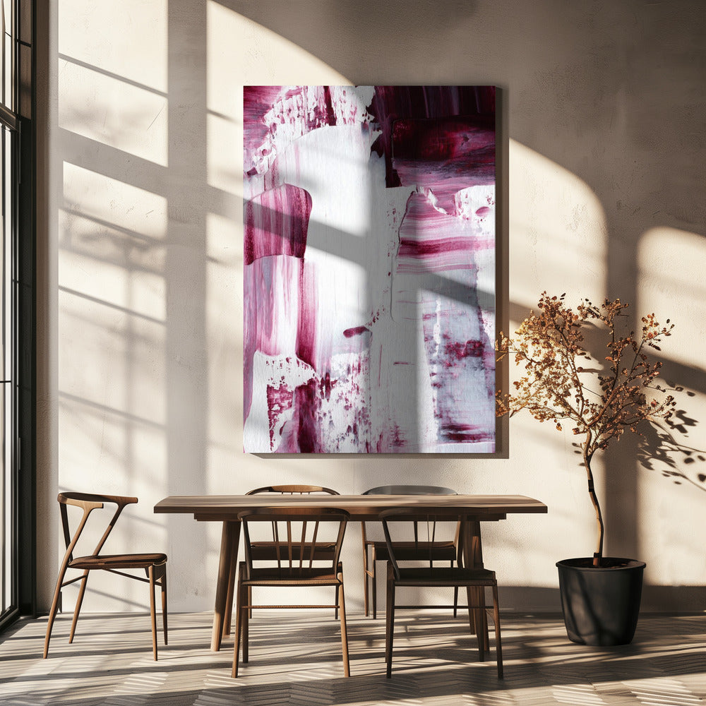 Purpurrote Striche | Leinwand