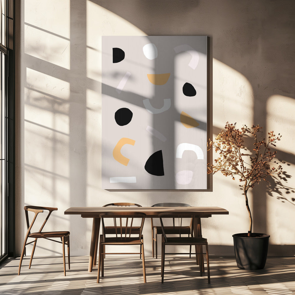 Geometrische Formen in neutralen Tönen | Leinwand