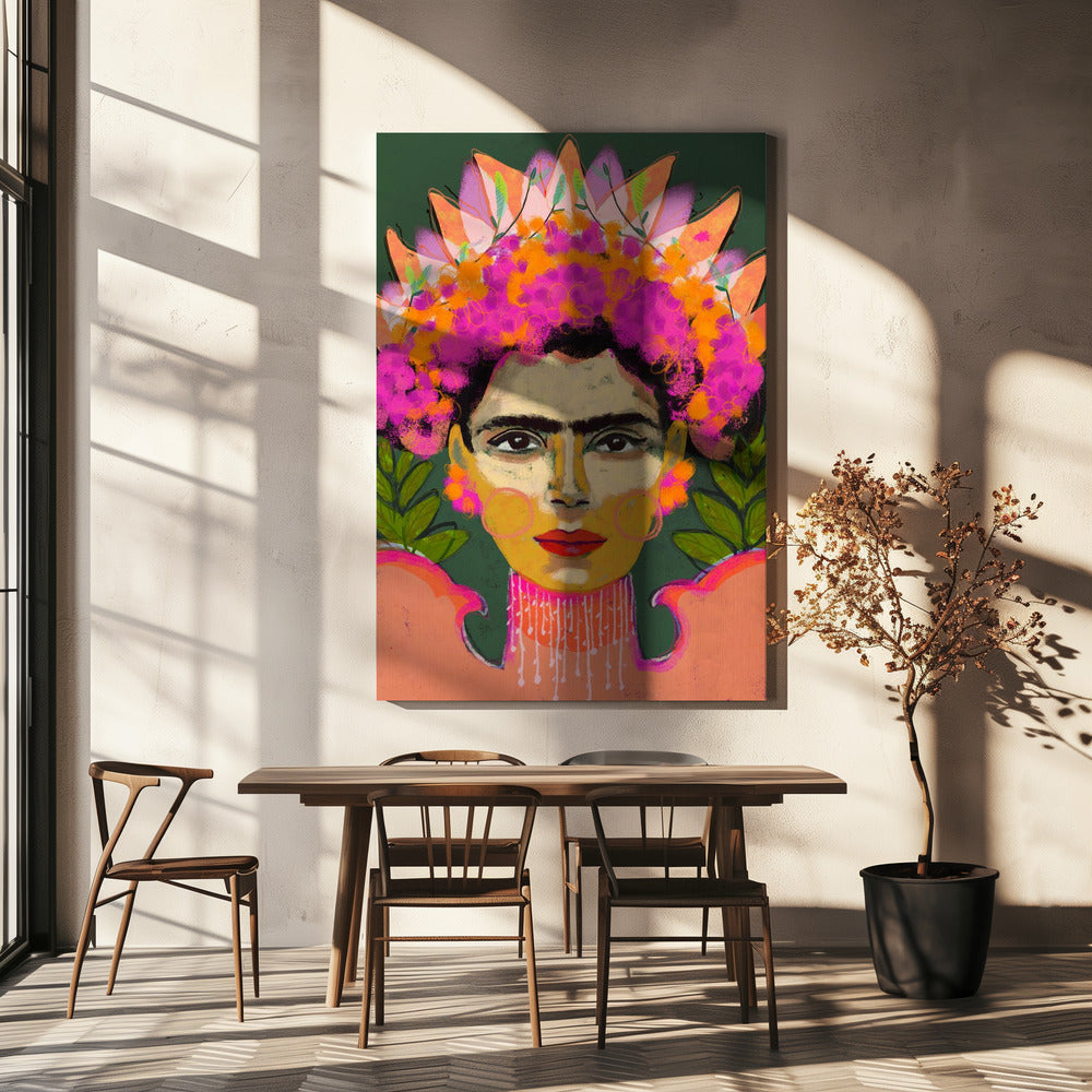 Lebendige Blumenkrone | Leinwand