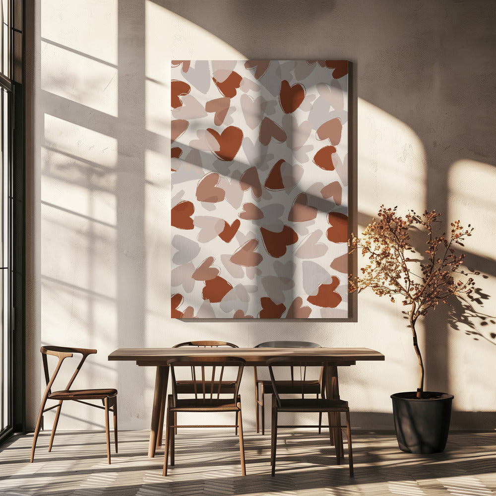 Herbstliche Herzkaskade | Leinwand